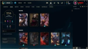 CONTA LOL 236 SKINS - League of Legends