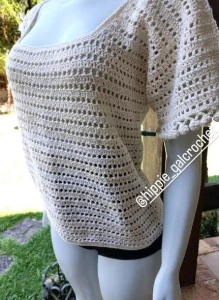 Blusa Anabela de Crochê - Artesanato e Personalizados