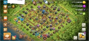 Clash of clans CV 12, tropas quase Full.