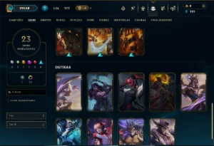 Esmeralda 4 com 80 Champs e 23 Skins +4 Vitoriosas - League of Legends LOL