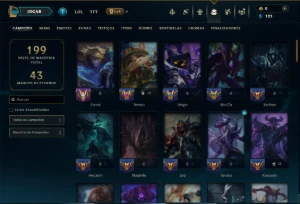 Esmeralda 4 com 80 Champs e 23 Skins +4 Vitoriosas - League of Legends LOL