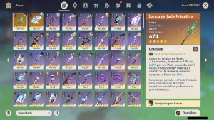 Genshin Impact - Ar56 , 10 Personagens T5 E 2 Armas T5