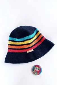 Chapéu Bucket Jamaica em Crochê - Artesanato e Personalizados