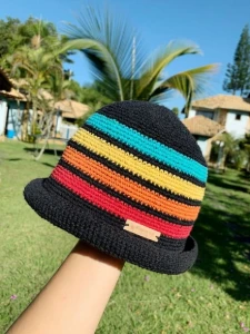 Chapéu Bucket Jamaica em Crochê