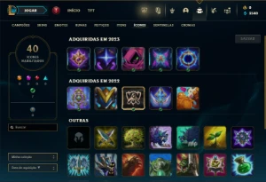 Unranked com 26 Champs e 3 Skins - League of Legends LOL