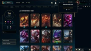 CONTA LOL-TODOS OS CAMPEÕES-ETERNOS-70 SKINS+20,000 RP! - League of Legends