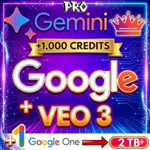 Conta Gemini Pro com 1000 Créditos Veo 3