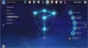conta de genshin ar50 com diluc c1, mona c1 e zhongli - Genshin Impact