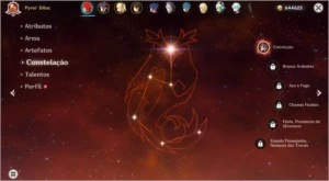 conta de genshin ar50 com diluc c1, mona c1 e zhongli - Genshin Impact