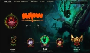 CONTA DE LEAGUE OF LEGENDS GOLD IV LOL
