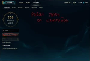 CONTA DE LEAGUE OF LEGENDS GOLD IV LOL