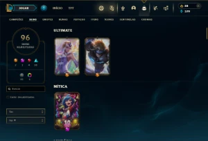 Esmeralda 4 com 130 Champs e 96 Skins ( MAIN MID ) - League of Legends LOL