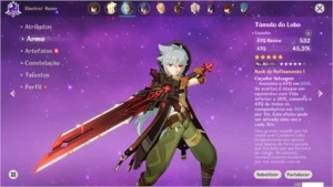 Conta Genshin Impact [Zhogli, Livro 5*, Túmulo 5*]