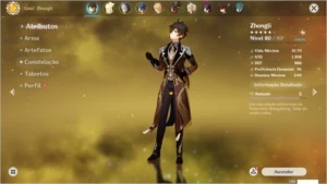 Conta Genshin Impact [Zhogli, Livro 5*, Túmulo 5*]