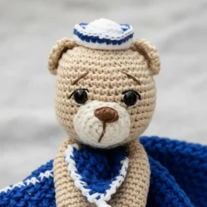Naninha Ursinho Marinheiro Amigurumi - Artesanato e Personalizados