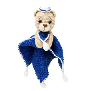 Naninha Ursinho Marinheiro Amigurumi - Artesanato e Personalizados