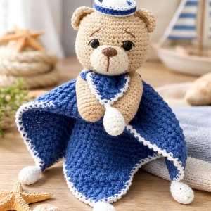 Naninha Ursinho Marinheiro Amigurumi - Artesanato e Personalizados
