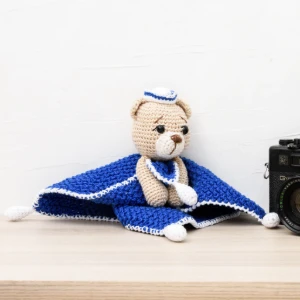 Naninha Ursinho Marinheiro Amigurumi - Artesanato e Personalizados