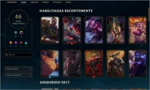 Conta com borda e elo diamante 4 46 skins - League of Legends LOL