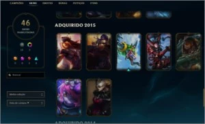 Conta com borda e elo diamante 4 46 skins - League of Legends LOL