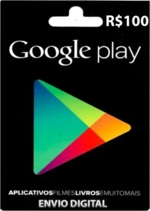 CARTÃO GOOGLE PLAY STORE GIFT CARD R$100 REAIS BR ANDROID - Gift Cards
