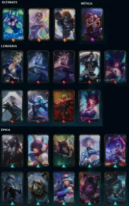 Conta League of Legends 155 skins|RP LOL