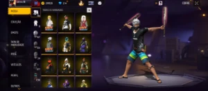 Conta Gemada Com Punho, 2 Angelical Feminina, Sombra Roxa - Free Fire