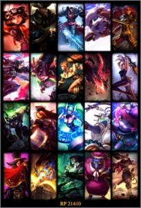 League of Legends Conta 99 Campeões, 20 Skins. LOL