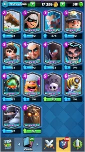CONTA CLASH ROYALE BARATA NÍVEL 11, 14 LENDÁRIAS 381 GEMAS