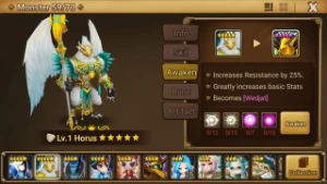 Reroll Summoners War lvl10 com Wedjat + Ariel