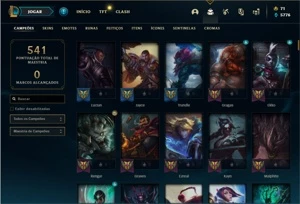 Conta bronze 1 com TODOS os champs e 160 Skins - League of Legends LOL
