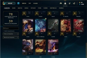 Conta bronze 3 com 33 Champs  e 13 Skins + 3 Fragmentos - League of Legends LOL