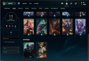 Conta bronze 3 com 33 Champs  e 13 Skins + 3 Fragmentos - League of Legends LOL