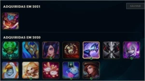 Conta unranked com skins e  icone raro 2014 - League of Legends LOL