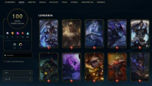 Conta League of Legends Full Acesso - 163 Champs e 100 Skins LOL