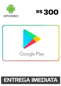 Google Play Cartão Presente R$300 - Gift Cards