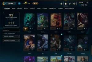 Unranked com 60 Champs e 5 Skins - League of Legends LOL