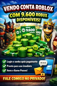 Conta Roblox à Venda – 9.600 Robux