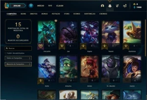 Conta ouro 1 com 25 Champs e 4 Skins - League of Legends LOL