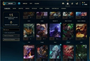 Conta ouro 1 com 25 Champs e 4 Skins - League of Legends LOL