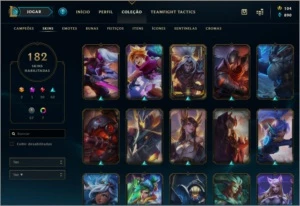 Conta com ALL Champions - 182 Skin's - 7 Páginas de Runas - League of Legends LOL