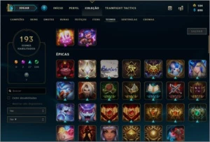 Conta com ALL Champions - 182 Skin's - 7 Páginas de Runas - League of Legends LOL