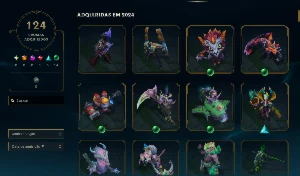 395 Skins Todos Campeões, 72K Ea 5 Skins Prestigio 9 Miticas - League of Legends LOL