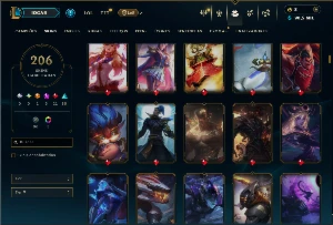 Ferro 3 com TODOs os champs e 206 skins ( MID / ADC ) - League of Legends LOL