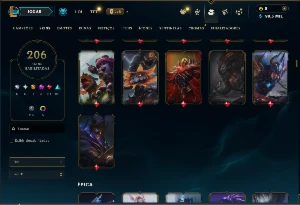 Ferro 3 com TODOs os champs e 206 skins ( MID / ADC ) - League of Legends LOL