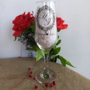 Taça de Champanhe Personalizada - Artesanato e Personalizados