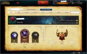 CONTA GOLD 1 COM 2 PAGINAS DE RUNAS COMPLETAS - League of Legends LOL