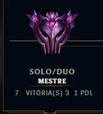 conta league of legends mestre LOL