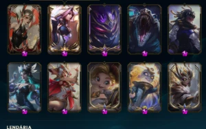 Conta LoL (MMR Mestre) lvl 1293 656 skins + Conta Valorant - League of Legends