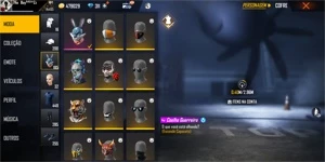 Conta Free fire Lv 65,20 passes, 4 cubos e muitas skins